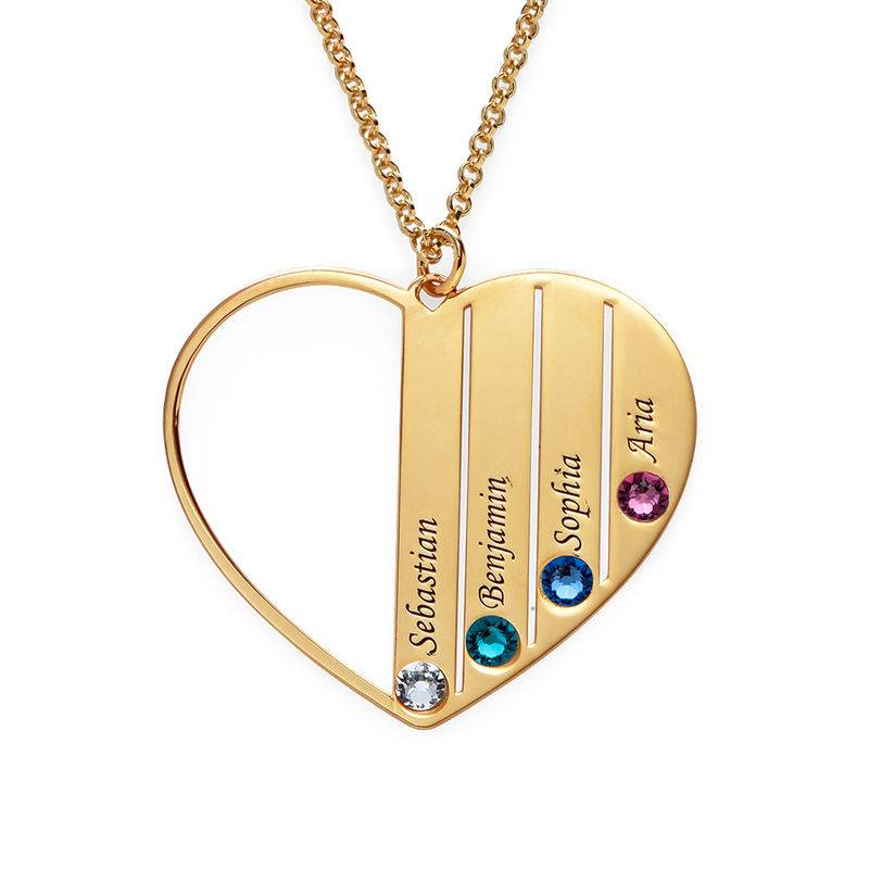 Mom Birthstone Necklace in Gold Vermeil product photo