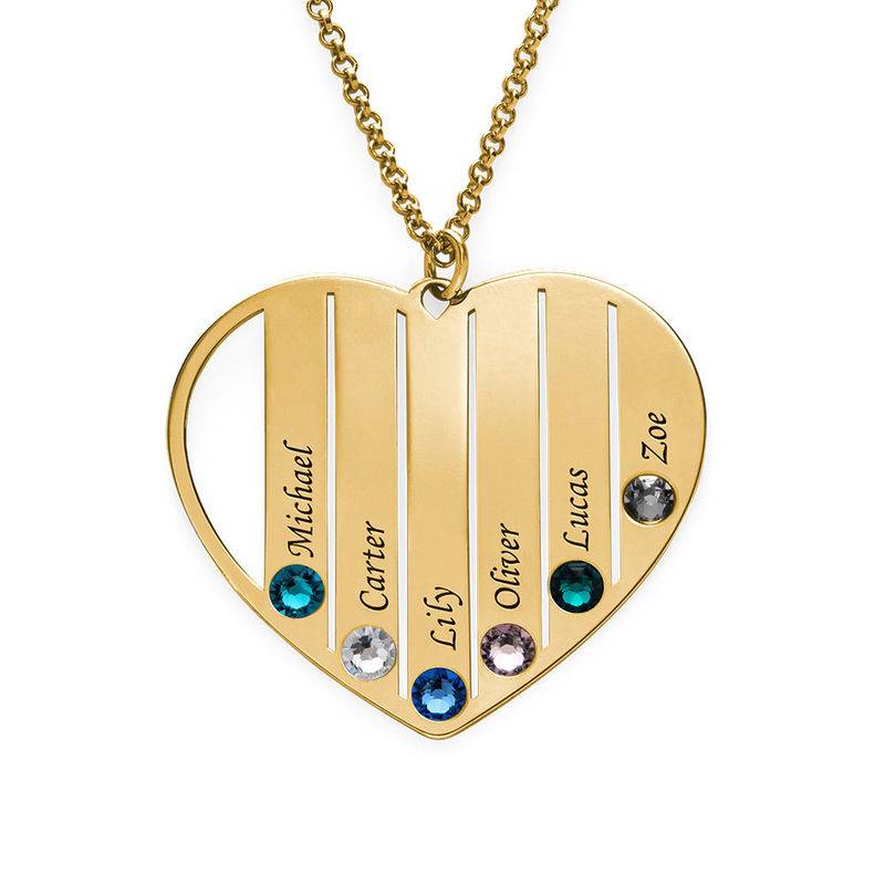 Mum Birthstone necklace in 18ct Gold Vermeil-3 product photo