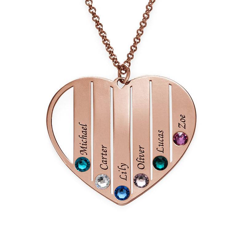 Mum Birthstone necklace in 18ct Rose Gold Plating-3 product photo