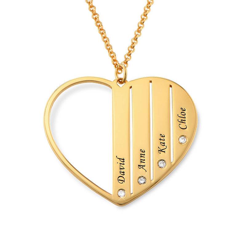 Diamant-Halskette aus Gold-Vermeil für Mutter Produktfoto