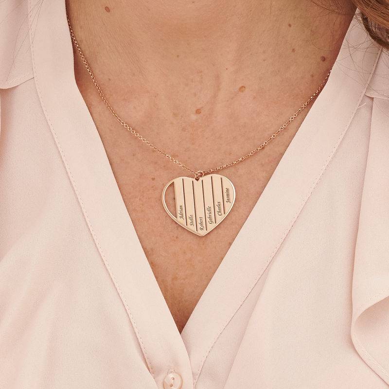 Mor halskæde med hjerte i rosaforgyldt-1 produkt billede