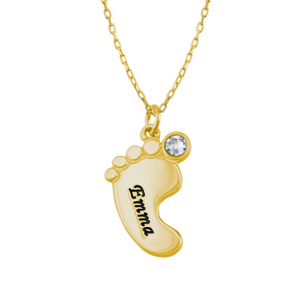 Mum Jewellery - Baby Feet Necklace In 10ct Yellow Gold-3 product photo