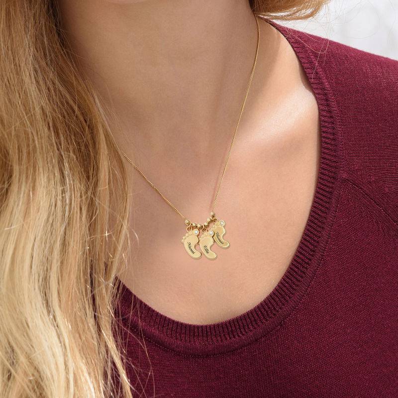 Mom Jewelry - Baby Feet Necklace in 18K Gold Vermeil-3 product photo