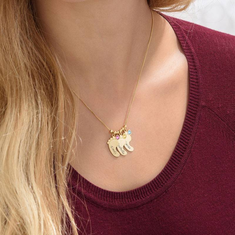Mum jewellery - Baby Feet Necklace with Gold Plating-6 product photo