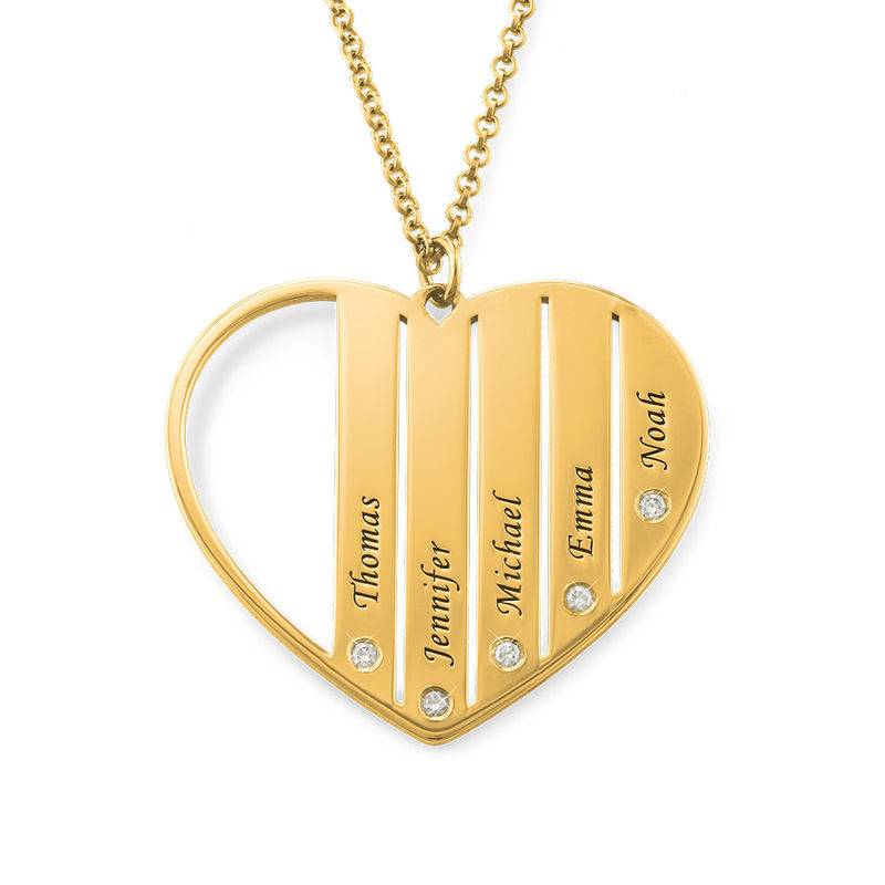Mum Necklace with Diamonds in 18ct Gold Plating-2 product photo