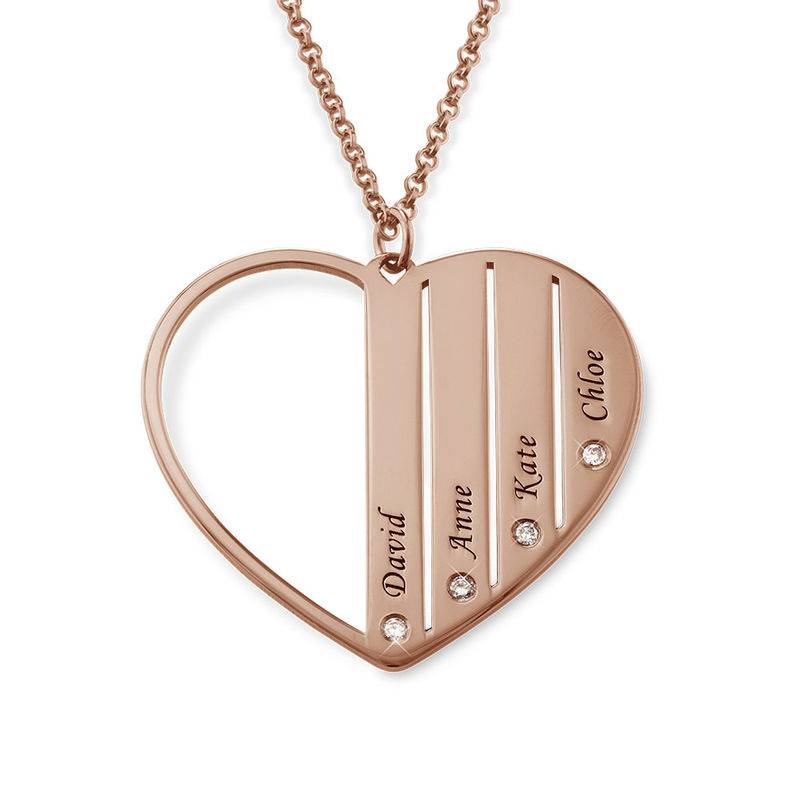 Mum Necklace in Rose Gold Plating with Diamonds product photo
