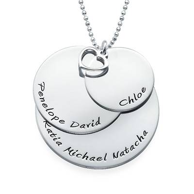 Mum Necklace with Three Personalised Discs-1 product photo