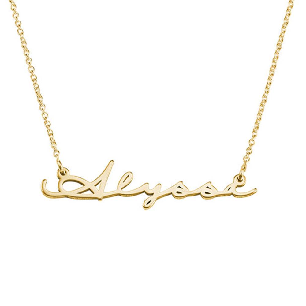 Naamketting in Signatuurstijl in Verguld