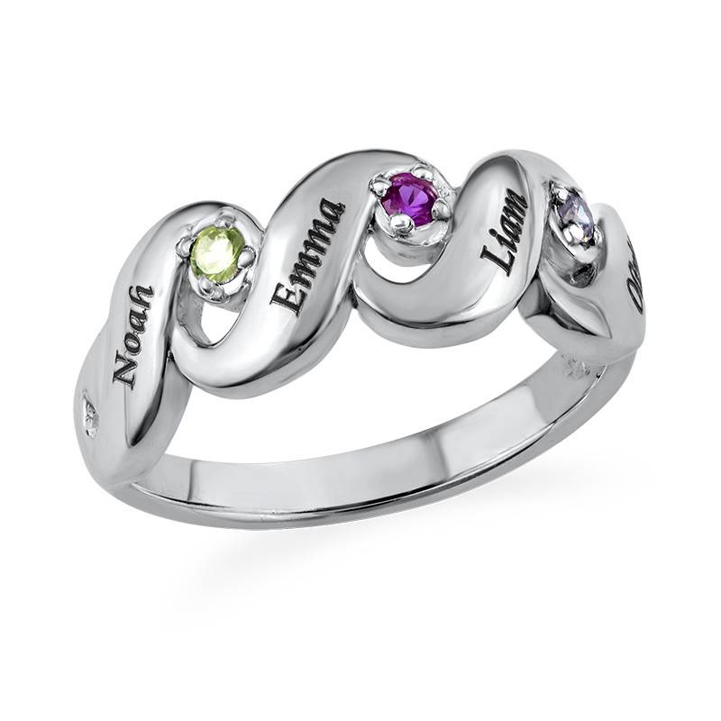 Mother's Ring with Four Birthstones product photo