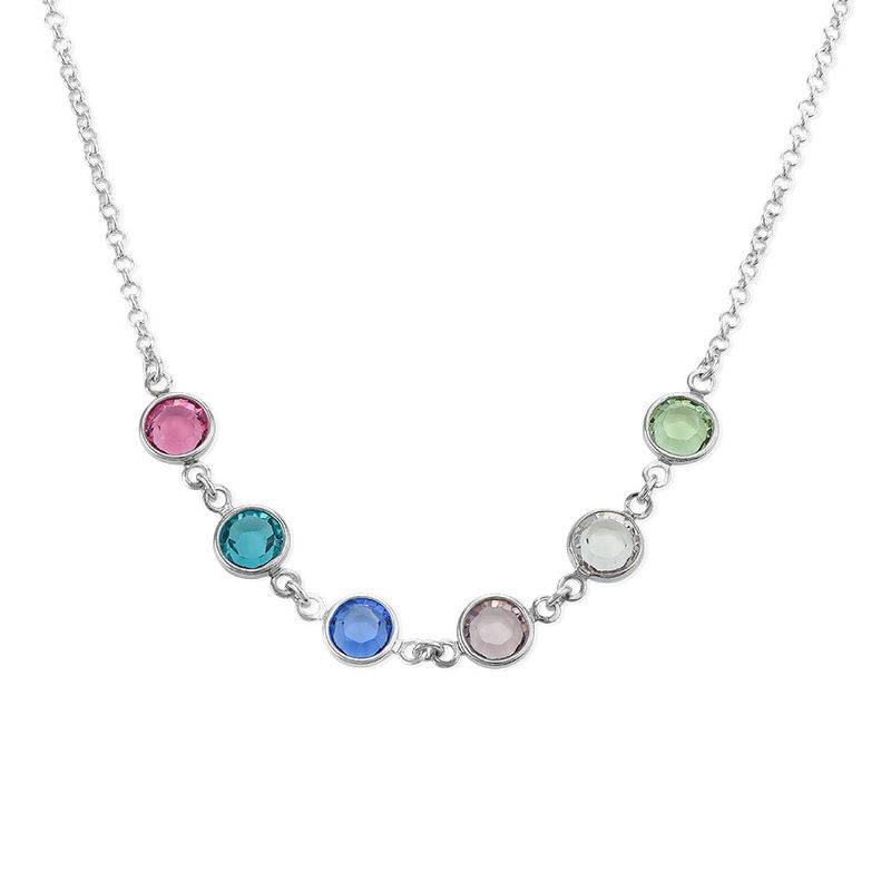 Mother's Birthstone Necklace in Silver product photo