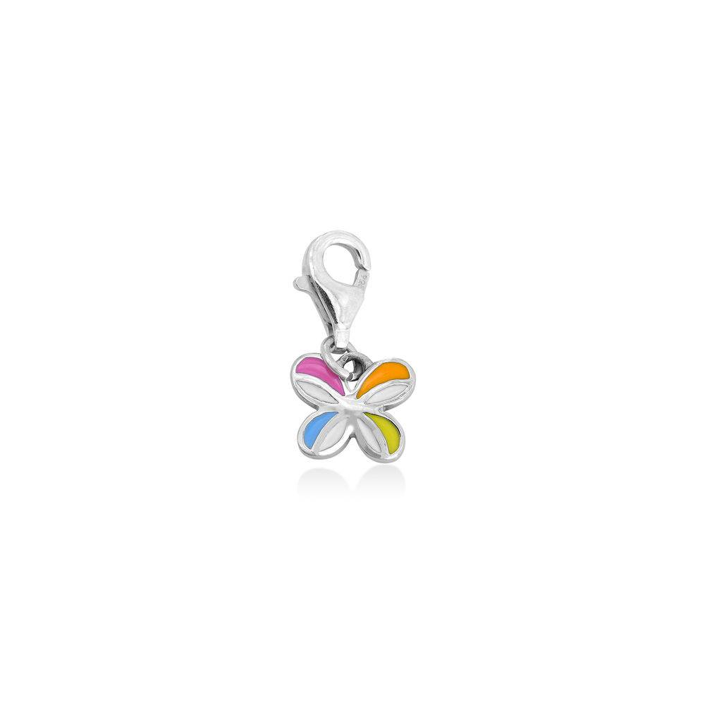 Multi-Color Butterfly Charm in Sterling Silver product photo