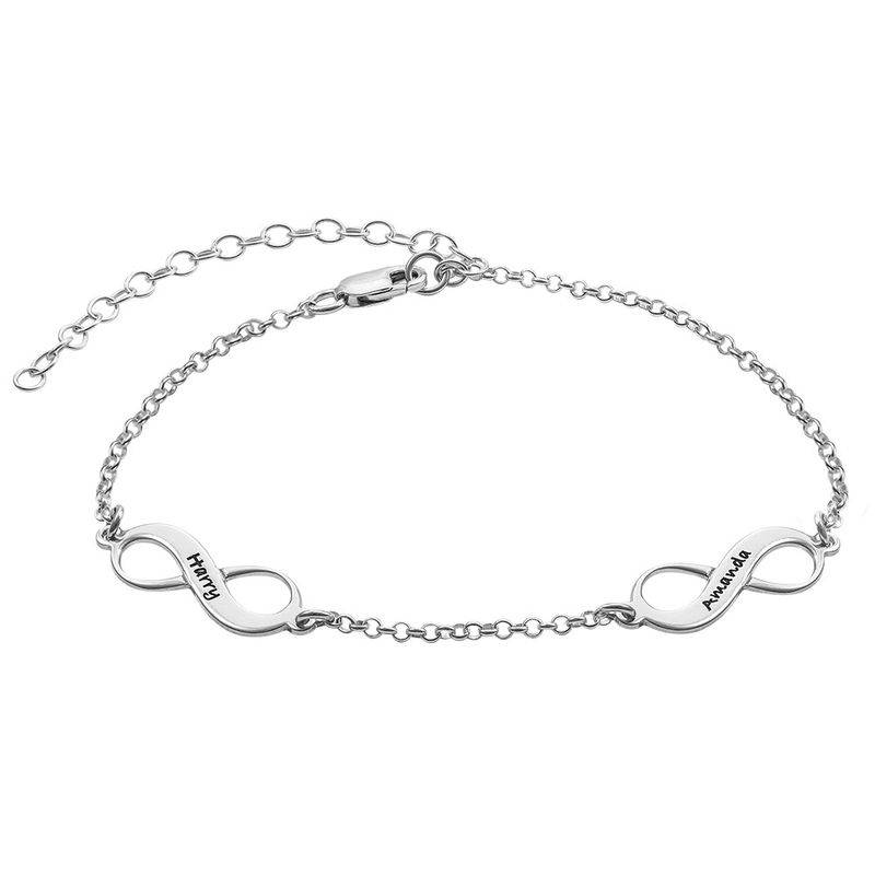 Multiple Infinity Anklet in Silver-2 product photo