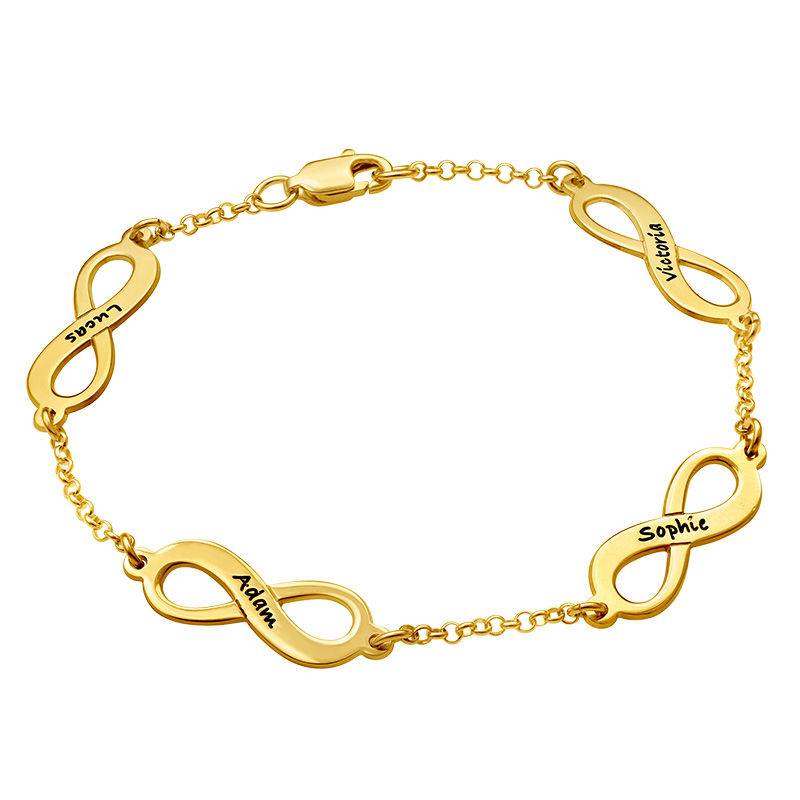 Multiple Infinity Bracelet in 18ct Gold Vermeil-2 product photo