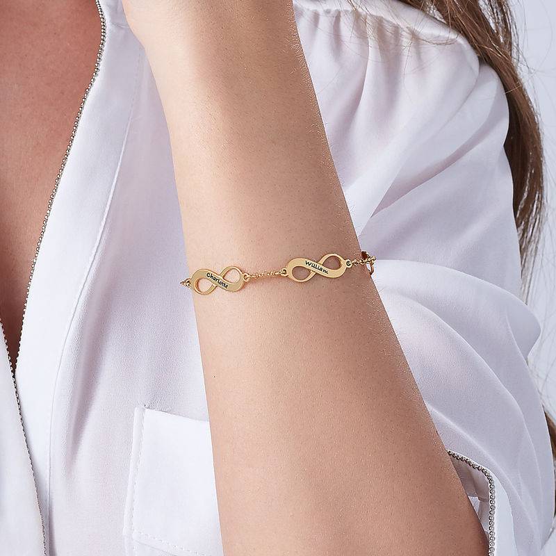 Infinity armbånd til mor med navn i guld vermeil-4 produkt billede