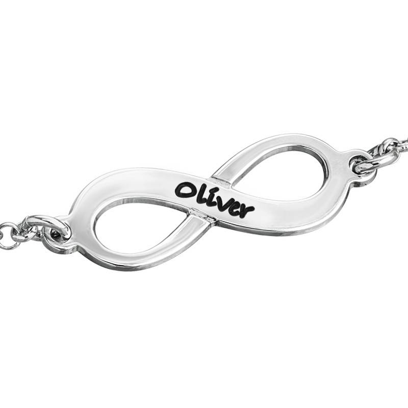 Multiple Infinity Engraved Bracelet in Sterling Silver product photo