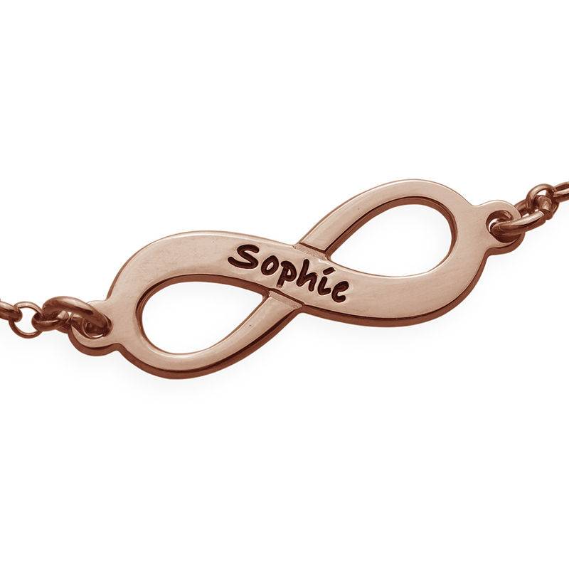 Multiple Infinity Bracelet in 18ct Rose Gold Plating-5 product photo
