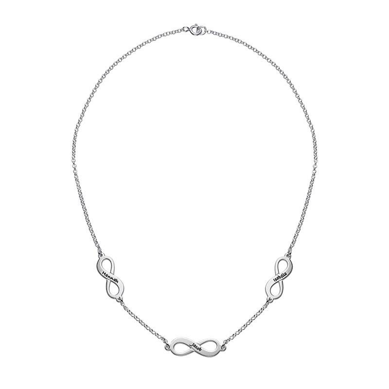 Halskette mit Infinity-Anhängern aus Sterlingsilber Produktfoto