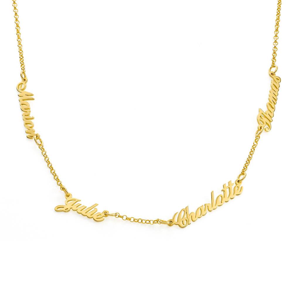 Heritage halskæde med flere navne i 18k guld Vermeil produkt billede