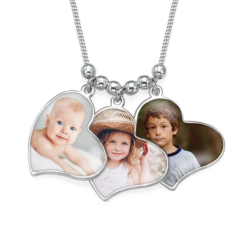 Multiple Photo Charm Necklace in Sterling Silver product photo