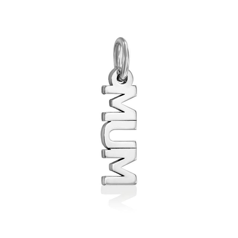 Mum Charm for Linda Necklace in Sterling Silver-2 product photo