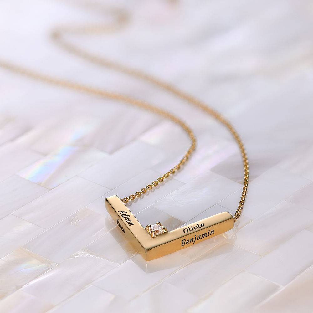 The Victory Necklace in 18k Gold Plating with Diamond-3 product photo