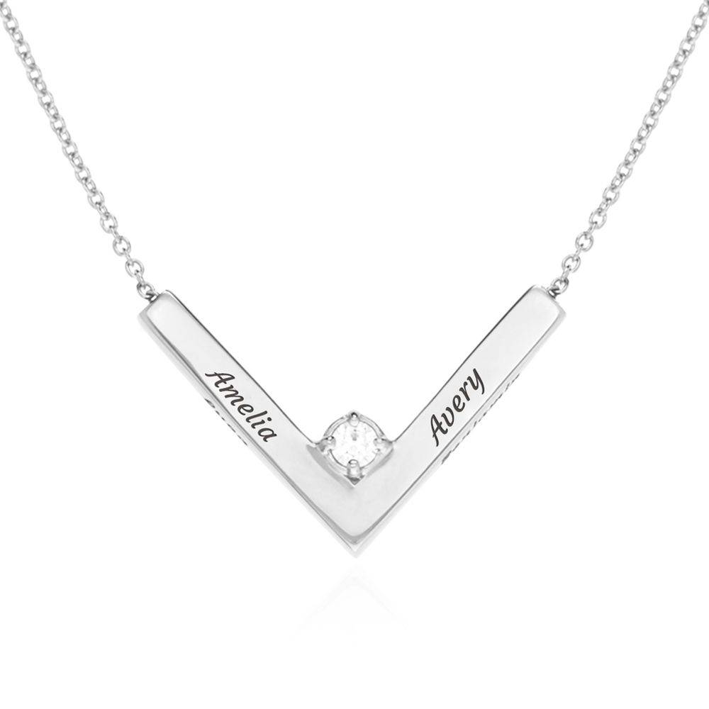 The Victory Necklace in Sterling Silver with Diamond-1 product photo