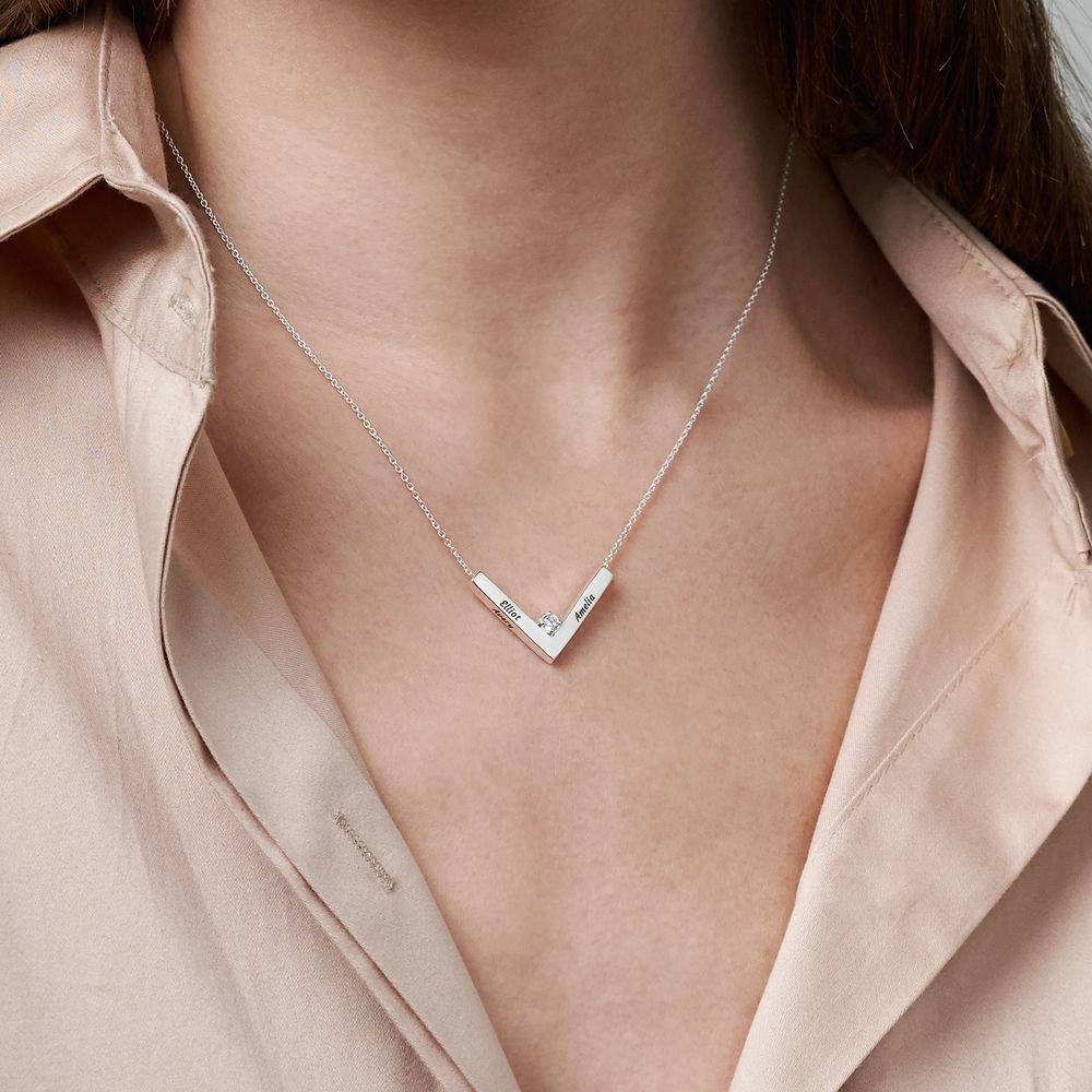 The Victory Necklace in Sterling Silver with Diamond-5 product photo
