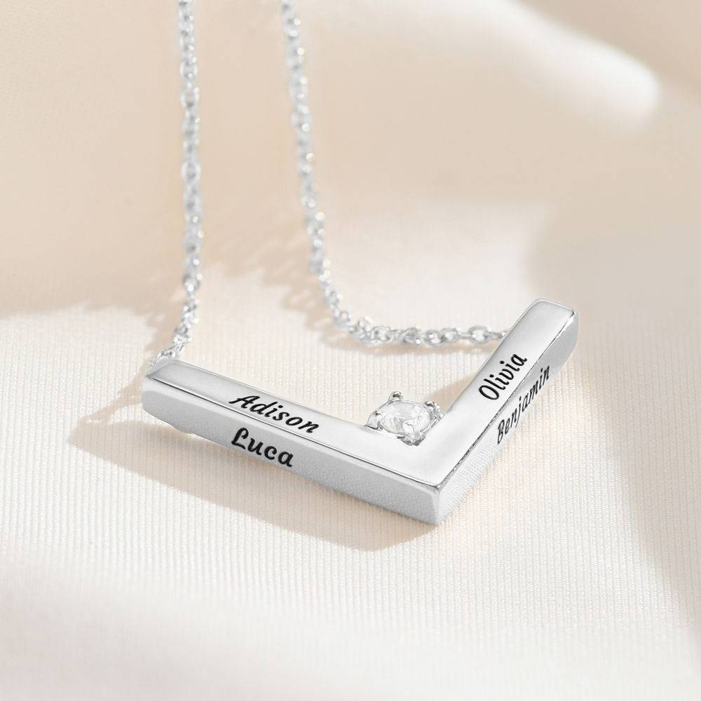 The Victory Necklace in Sterling Silver with Diamond-3 product photo