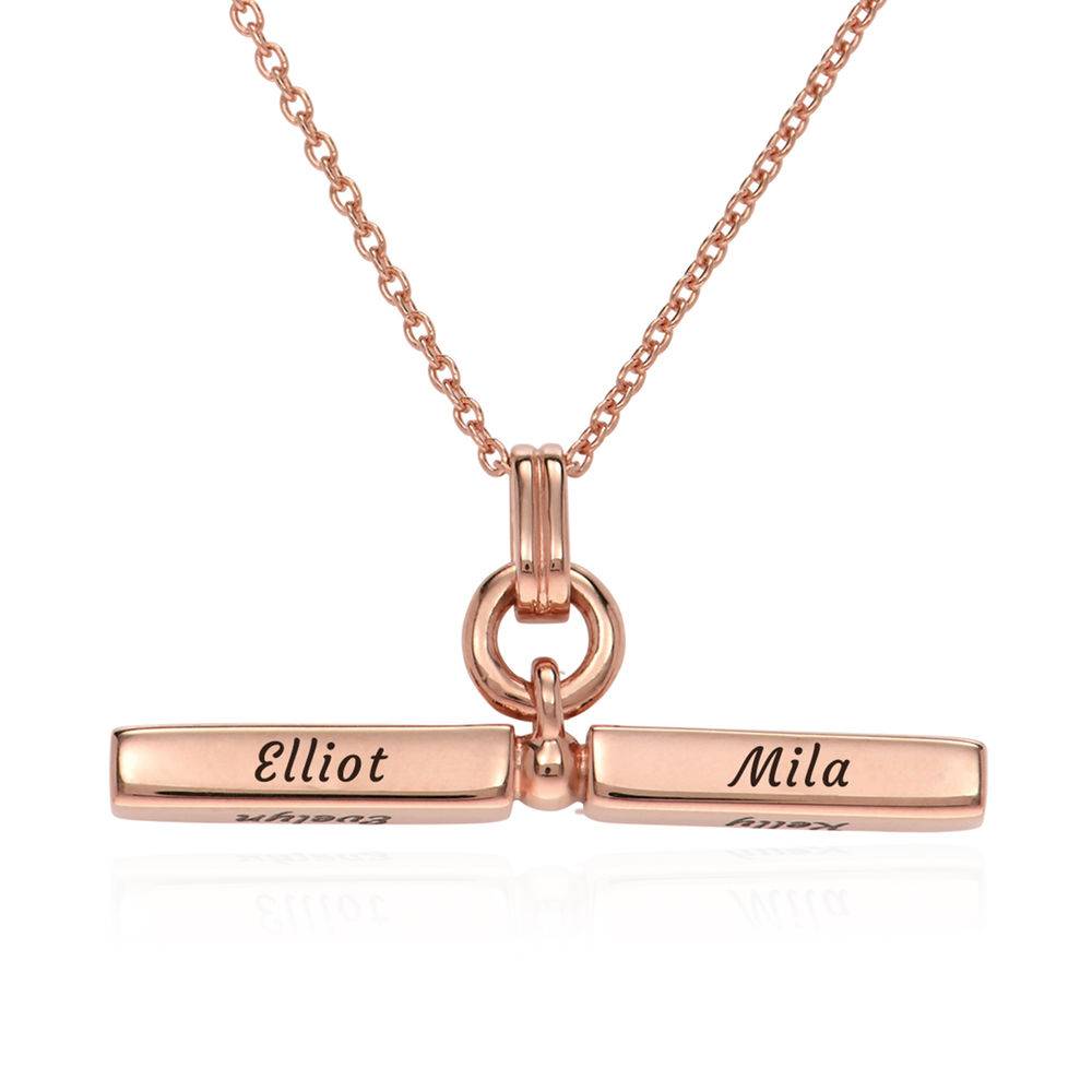 MYKA T-Bar Necklace in 18ct Rose Gold Plating product photo