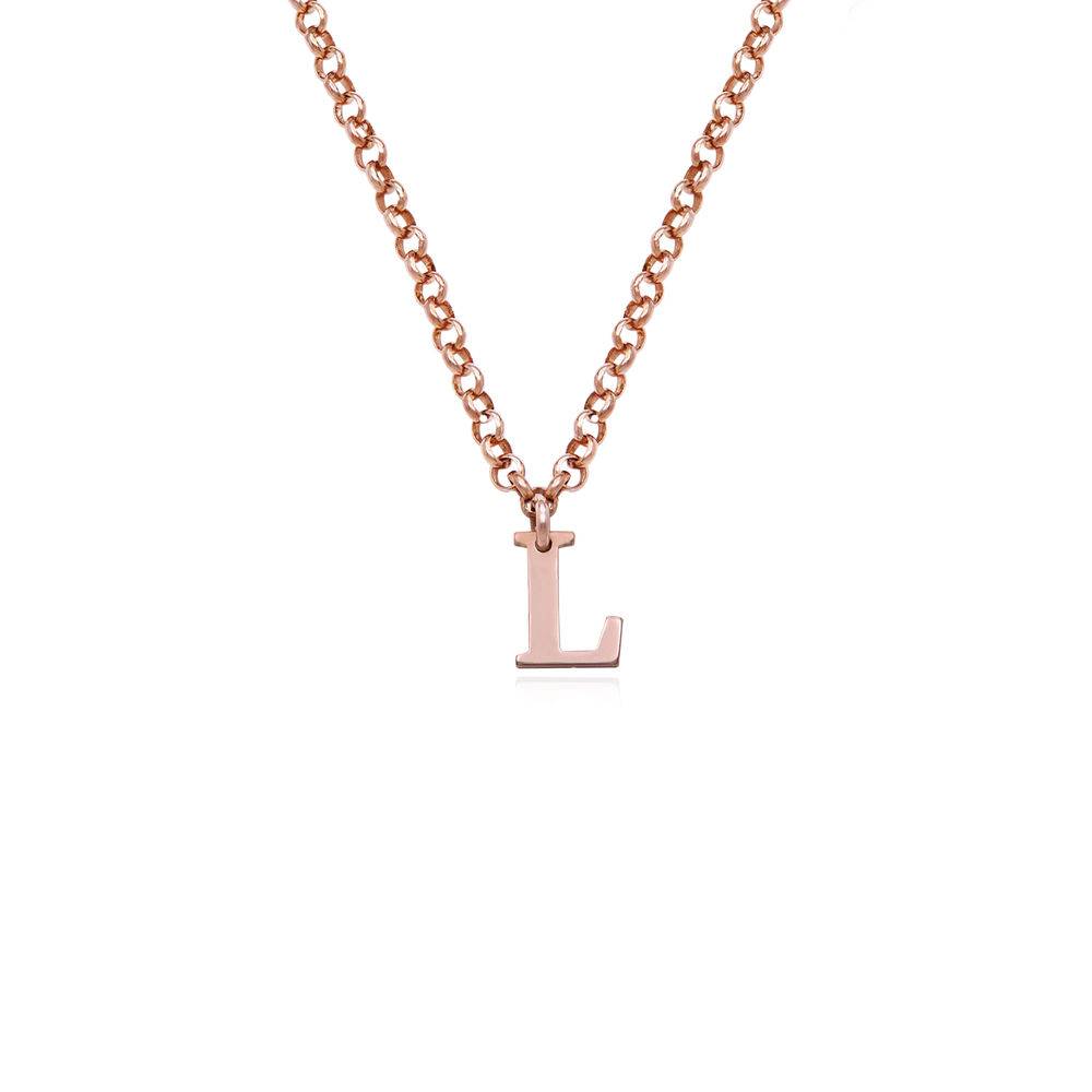 Choker halskæde med initialer i rosaforgyldt sølv-2 produkt billede