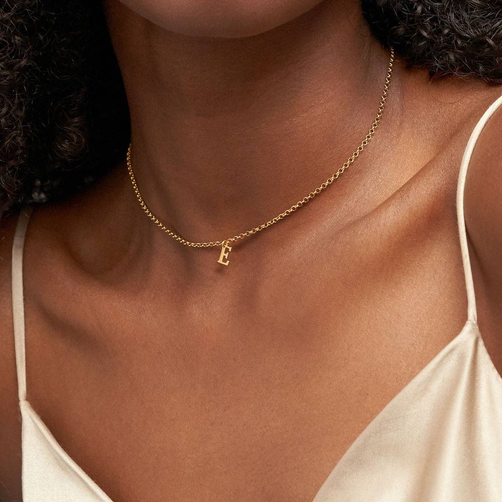 Name Letter Necklace in 18K Gold Vermeil product photo
