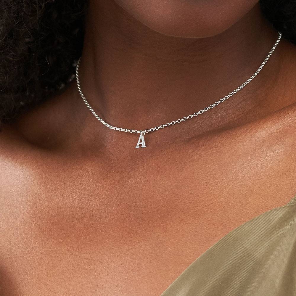 Name Choker in Sterling Silver product photo