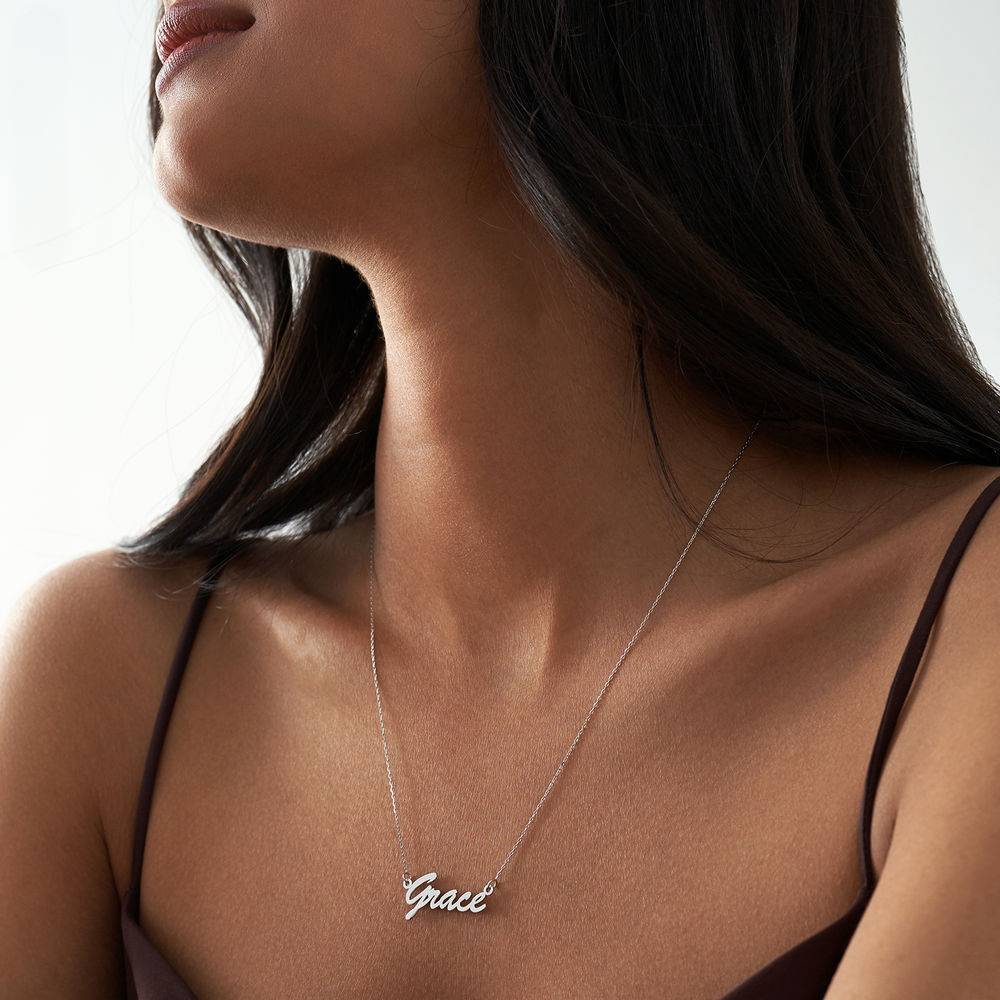 Name Necklace in 14K White Gold-2 product photo