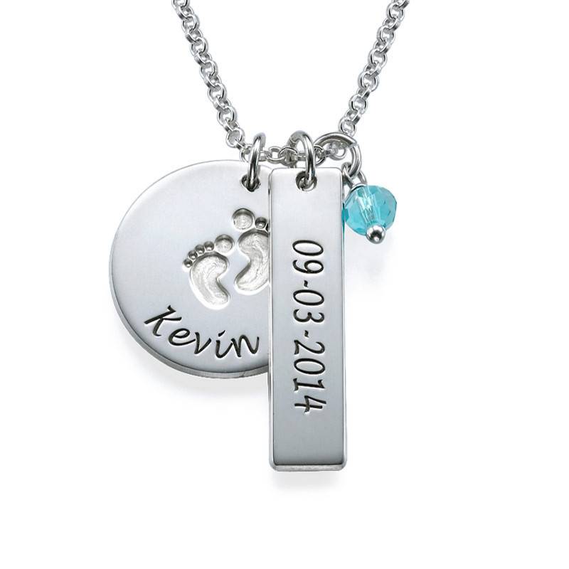 New Mum Jewellery - Baby Feet Charm Necklace product photo