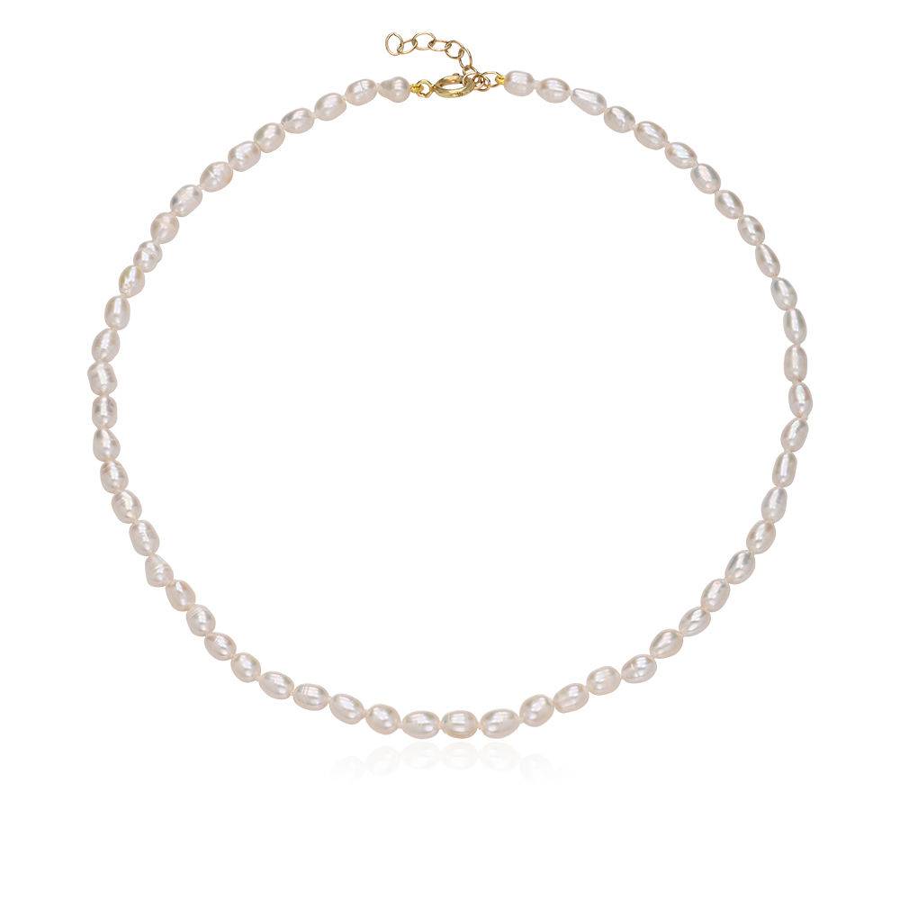 Non-Personalised Pearl Necklace with Clasp in 18ct Gold Plating-2 product photo
