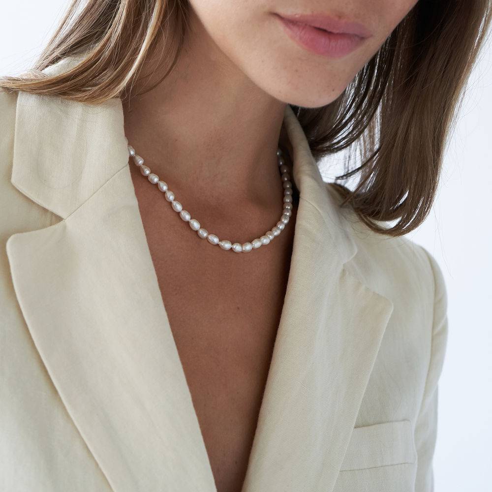 Collar de perlas de Alaska con broche en plata de ley-2 foto de producto