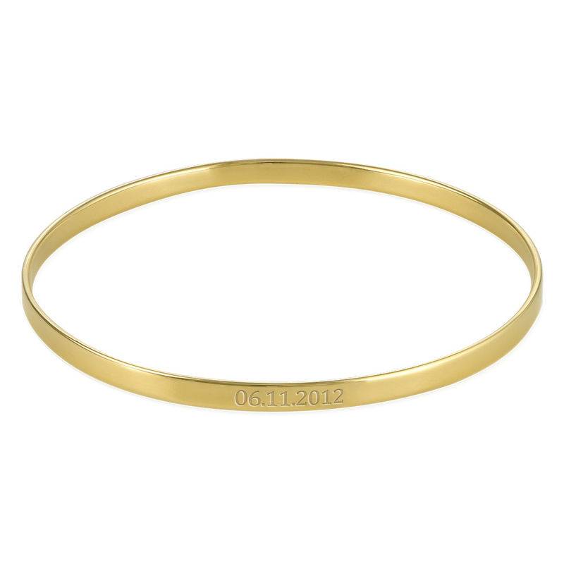 Numeral Date Bangle with 18K Gold plating product photo