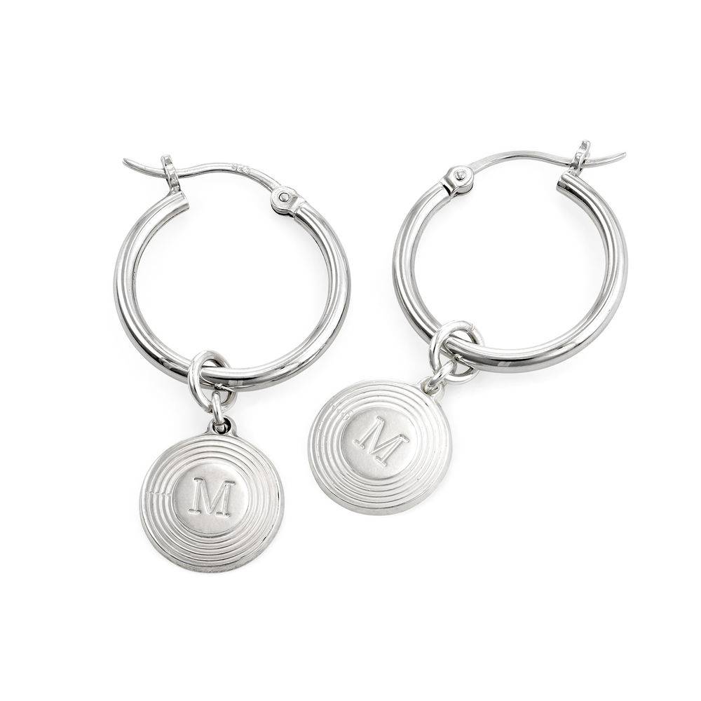 Odeion Initial Earrings in Sterling Silver-3 product photo