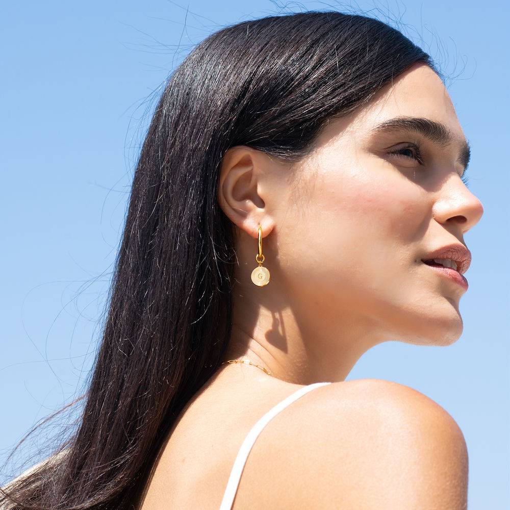 Odeion Initial Earrings in Vermeil-1 product photo