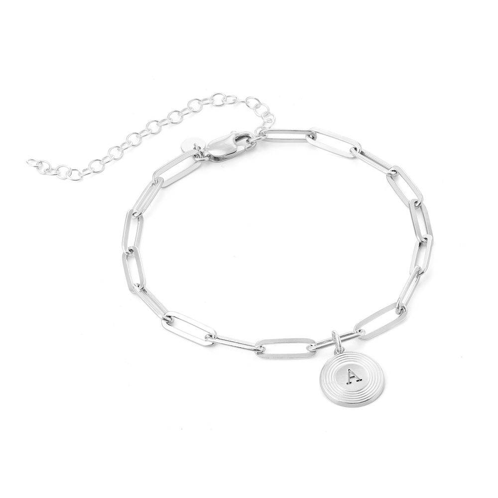Odeion Initial Link Chain Bracelet / Anklet in Sterling Silver-3 product photo