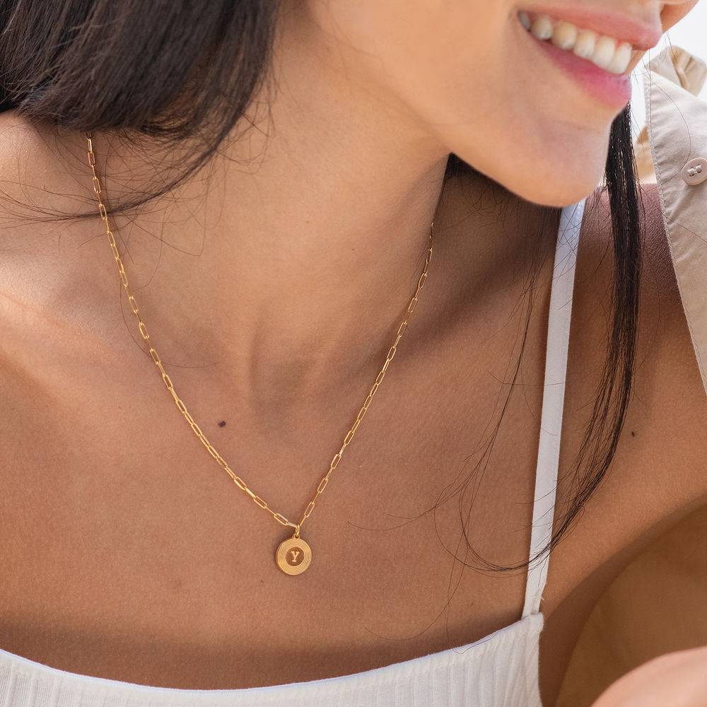 Odeion Initial Necklace in 18ct Gold Plating-3 product photo