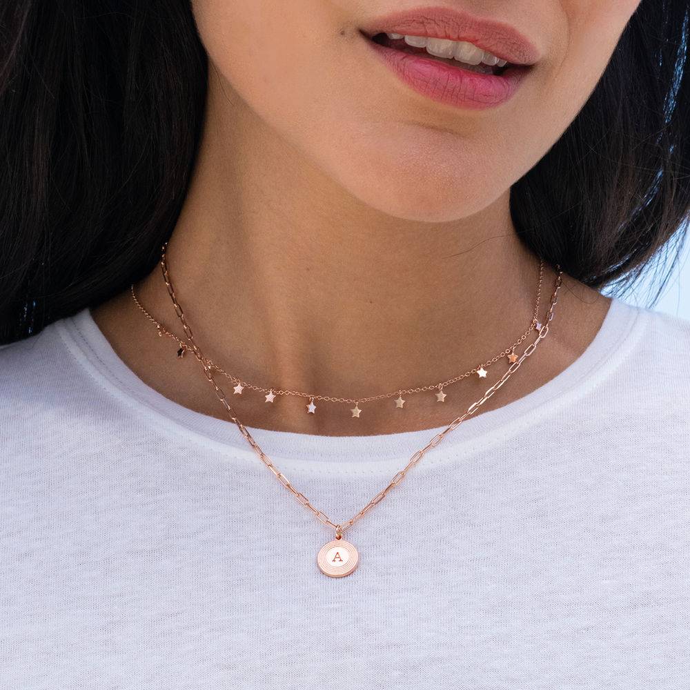 Odeion Initial Necklace in 18ct Rose Gold Plating product photo