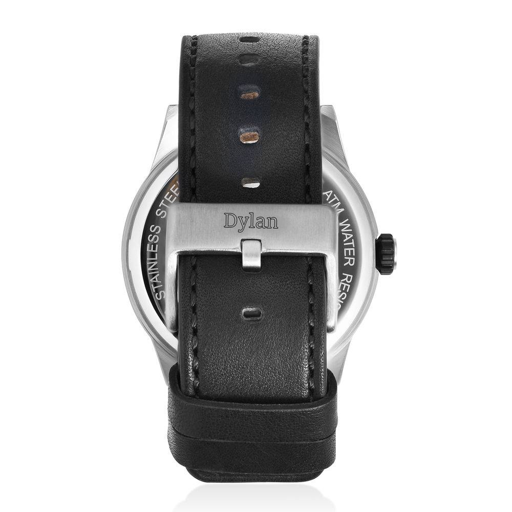 Odysseus Day Date Minimalist Leather Strap Watch-1 product photo