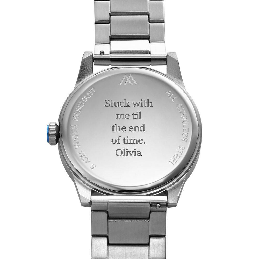 Odysseus Day Date minimalistische horloge met roestvrij staal band-2 Productfoto
