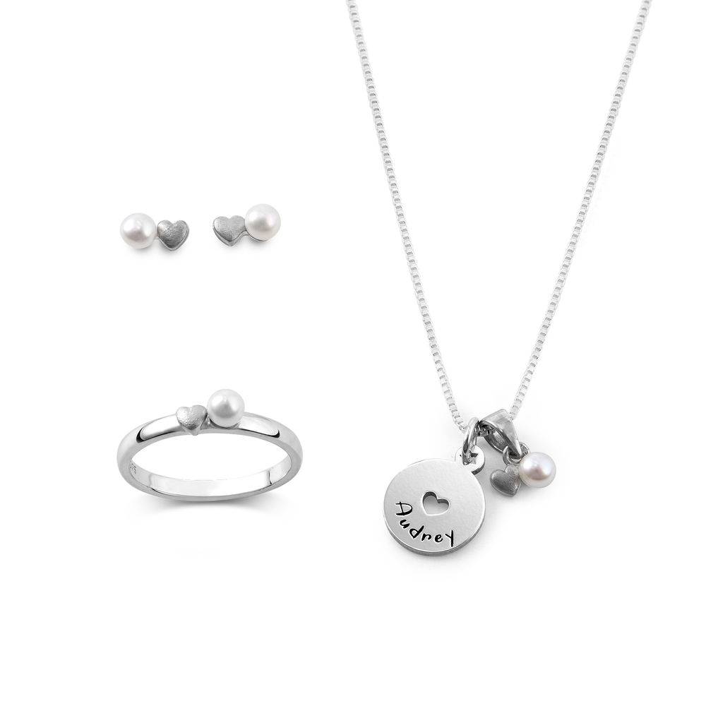 Pearl Jewelry Set for Girls in Sterling Silver product photo