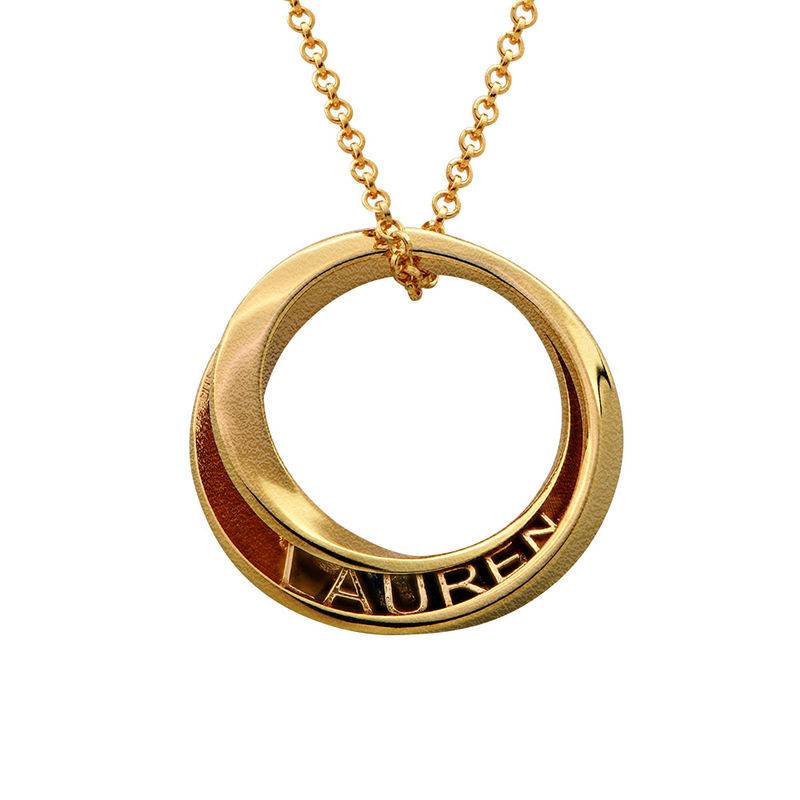 Personalised 3D Circle Necklace with in 18ct Gold Plating-1 product photo