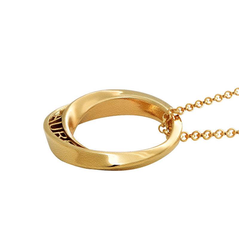 Personalised 3D Circle Necklace with Gold Plating-3 product photo