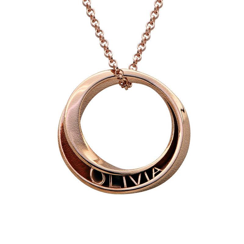 Personalised 3D Circle Necklace with in 18ct Rose Gold Plating-1 product photo