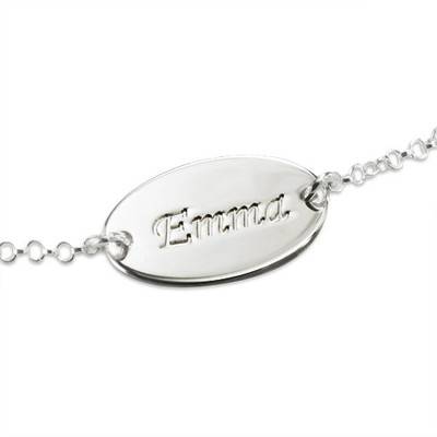 Sterling Silver Personalised Baby Name Bracelet product photo