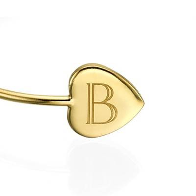 Personalised Bangle Bracelet – Adjustable in 18ct Gold Plating-2 product photo